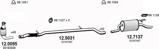 ASSO ART2745 - Izplūdes gāzu sistēma autodraugiem.lv