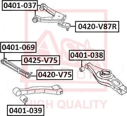 ASVA 0420-V87R - Balst / Virzošais šarnīrs autodraugiem.lv