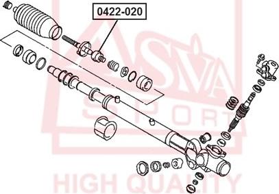 ASVA 0422-020 - Aksiālais šarnīrs, Stūres šķērsstiepnis autodraugiem.lv