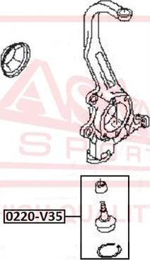 ASVA 0220-V35 - Balst / Virzošais šarnīrs autodraugiem.lv