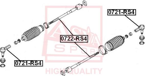 ASVA 0721-RS4 - Stūres šķērsstiepņa uzgalis autodraugiem.lv