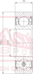 ASVA AB205215 - Riteņa rumbas gultnis autodraugiem.lv