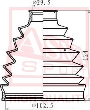 ASVA ASBT-504 - Putekļusargs, Piedziņas vārpsta autodraugiem.lv