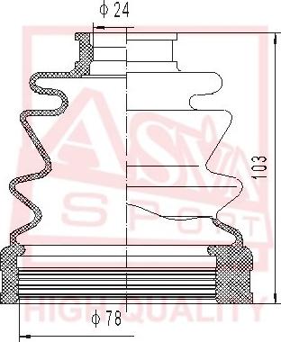 ASVA ASBT-2071 - Putekļusargs, Piedziņas vārpsta autodraugiem.lv