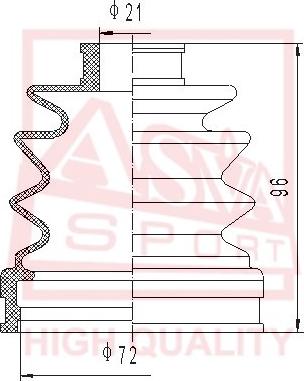 ASVA ASBT-2154 - Putekļusargs, Piedziņas vārpsta autodraugiem.lv