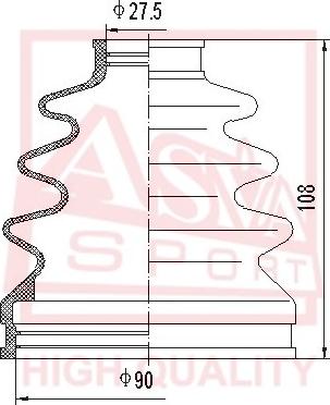 ASVA ASBT-ACV4 - Putekļusargs, Piedziņas vārpsta autodraugiem.lv