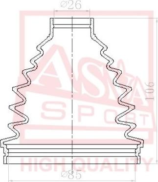 ASVA ASBT-N16B - Putekļusargs, Piedziņas vārpsta autodraugiem.lv