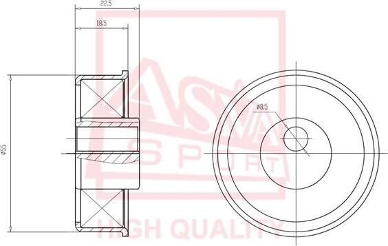 ASVA MTBP-008 - Spriegotājrullītis, Ķīļsiksna autodraugiem.lv