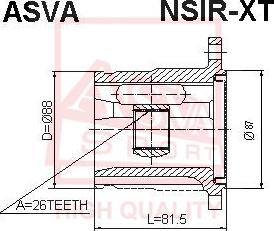 ASVA NSIR-XT - Šarnīru komplekts, Piedziņas vārpsta autodraugiem.lv