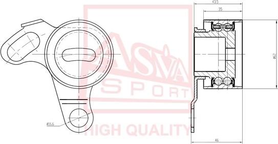 ASVA TYBP-001 - Spriegotājrullītis, Ķīļsiksna autodraugiem.lv