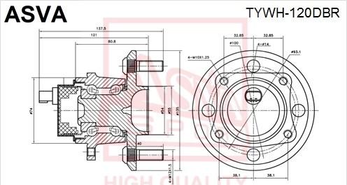 ASVA TYWH-120DBR - Riteņa rumba autodraugiem.lv