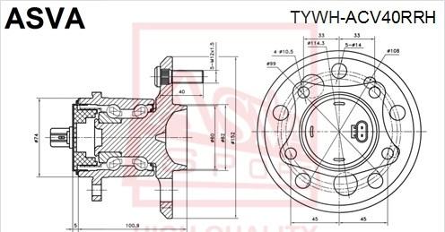 ASVA TYWH-ACV40RRH - Riteņa rumba autodraugiem.lv