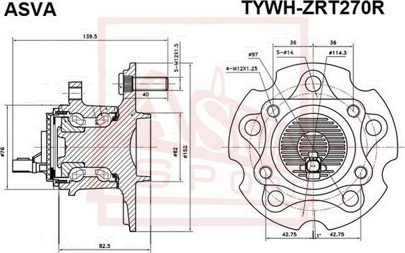 ASVA TYWH-ZRT270R - Riteņa rumba autodraugiem.lv