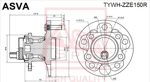 ASVA TYWH-ZZE150R - Riteņa rumba autodraugiem.lv