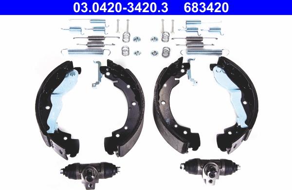ATE 03.0420-3420.3 - Bremžu loku komplekts autodraugiem.lv