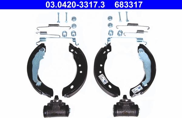 ATE 03.0420-3317.3 - Bremžu loku komplekts autodraugiem.lv