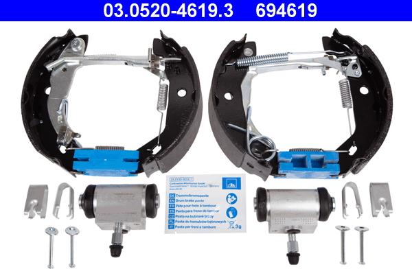 ATE 03.0520-4619.3 - Bremžu loku komplekts autodraugiem.lv