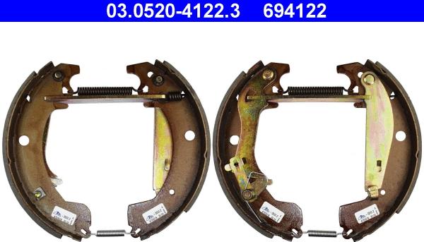 ATE 03.0520-4122.3 - Bremžu loku komplekts autodraugiem.lv