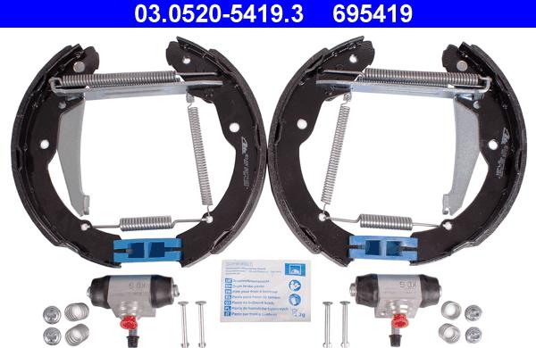 ATE 03.0520-5419.3 - Bremžu loku komplekts autodraugiem.lv