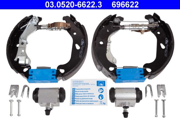 ATE 03.0520-6622.3 - Bremžu loku komplekts autodraugiem.lv