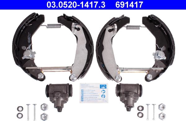 ATE 03.0520-1417.3 - Bremžu loku komplekts autodraugiem.lv