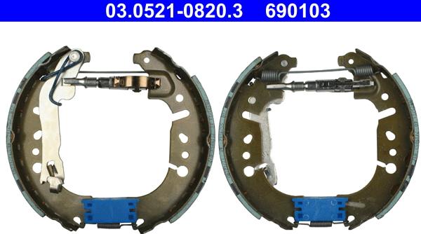 ATE 03.0521-0820.3 - Bremžu loku komplekts autodraugiem.lv
