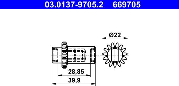 ATE 03.0137-9705.2 - Piederumu komplekts, Stāvbremzes mehānisma bremžu loks autodraugiem.lv