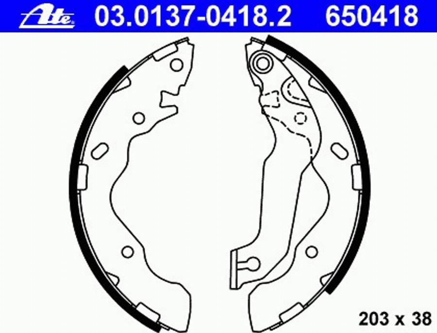 ATE 03.0137-0418.2 - Bremžu loku komplekts autodraugiem.lv