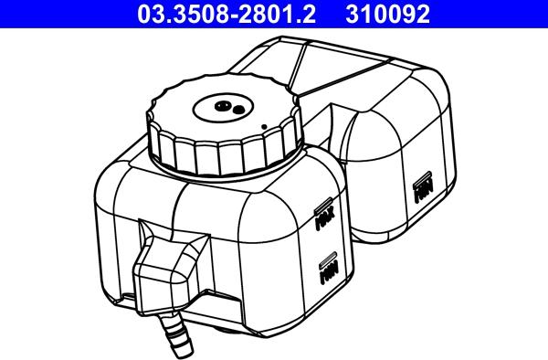 ATE 03.3508-2801.2 - Kompensācijas tvertne, Bremžu šķidrums autodraugiem.lv