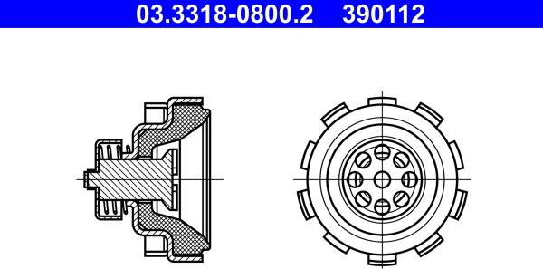 ATE 03.3318-0800.2 - Remkomplekts, Galvenais bremžu cilindrs autodraugiem.lv