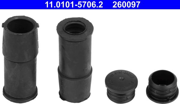 ATE 11.0101-5706.2 - Virzītājčaulu komplekts, Bremžu suports autodraugiem.lv