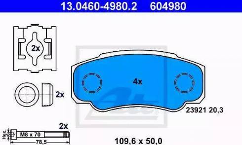 Alpha Brakes HKT-CT-009 - Bremžu uzliku kompl., Disku bremzes autodraugiem.lv