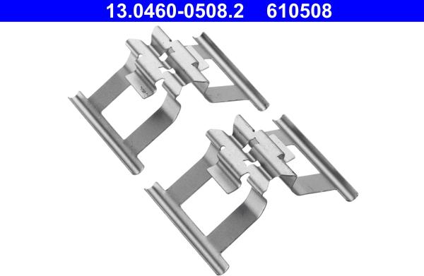 ATE 13.0460-0508.2 - Piederumu komplekts, Disku bremžu uzlikas autodraugiem.lv
