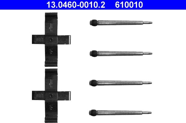 ATE 13.0460-0010.2 - Piederumu komplekts, Disku bremžu uzlikas autodraugiem.lv