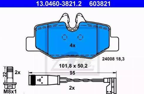 Alpha Brakes HKT-ME-025 - Bremžu uzliku kompl., Disku bremzes autodraugiem.lv