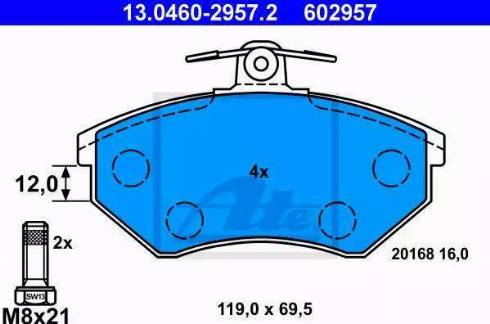 Alpha Brakes HKP-VW-007 - Bremžu uzliku kompl., Disku bremzes autodraugiem.lv