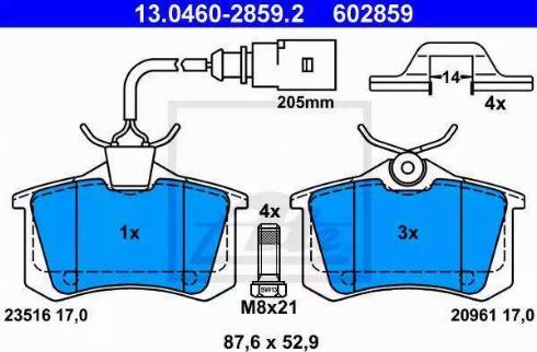 Alpha Brakes HKT-VW-019 - Bremžu uzliku kompl., Disku bremzes autodraugiem.lv