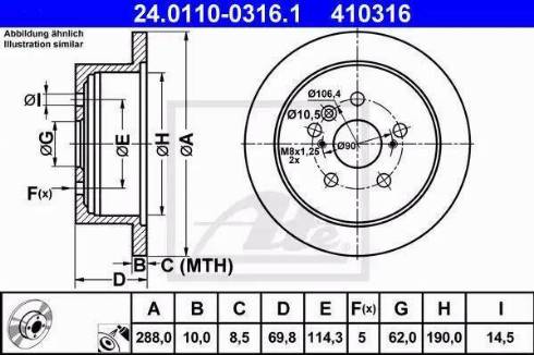 Alpha Brakes HTT-TY-051 - Bremžu diski autodraugiem.lv