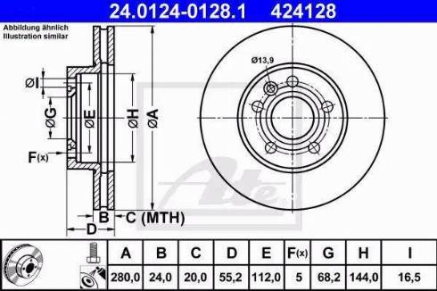 Alpha Brakes HTP-VW-005 - Bremžu diski autodraugiem.lv