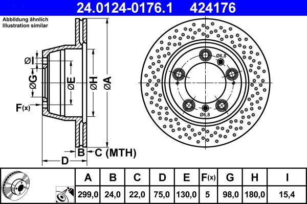 ATE 24.0124-0176.1 - Bremžu diski autodraugiem.lv