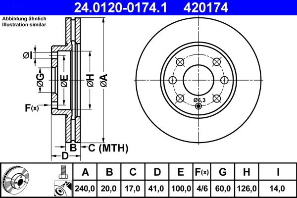 ATE 24.0120-0174.1 - Bremžu diski autodraugiem.lv