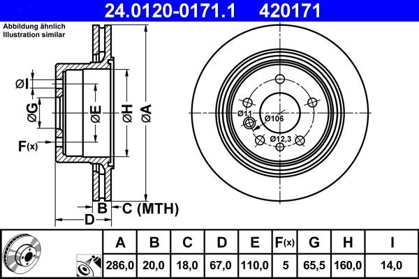 ATE 24.0120-0171.1 - Bremžu diski autodraugiem.lv