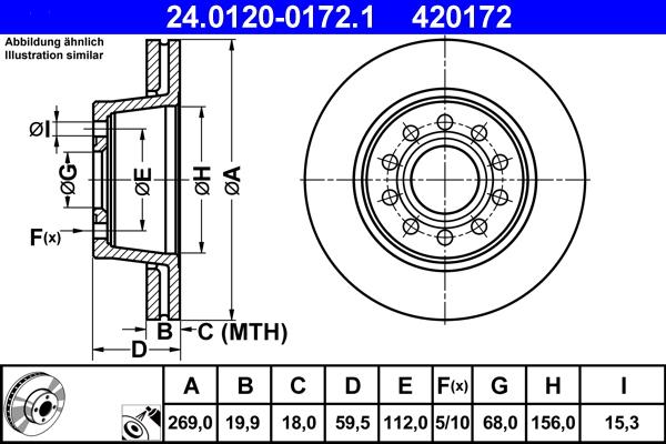 ATE 24.0120-0172.1 - Bremžu diski autodraugiem.lv
