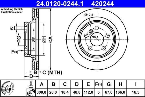 ATE 24.0120-0244.1 - Bremžu diski autodraugiem.lv