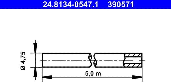 ATE 24.8134-0547.1 - Bremžu sistēmas cauruļvads autodraugiem.lv