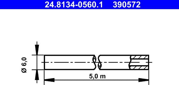 ATE 24.8134-0560.1 - Bremžu sistēmas cauruļvads autodraugiem.lv