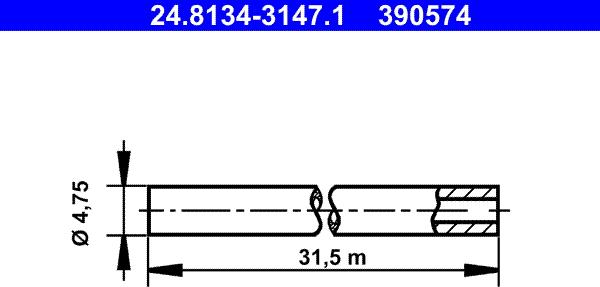 ATE 24.8134-3147.1 - Bremžu sistēmas cauruļvads autodraugiem.lv