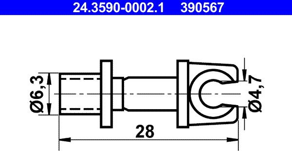 ATE 24.3590-0002.1 - Kronšteins, Bremžu sistēmas cauruļvads autodraugiem.lv