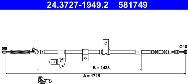 ATE 24.3727-1949.2 - Trose, Stāvbremžu sistēma autodraugiem.lv