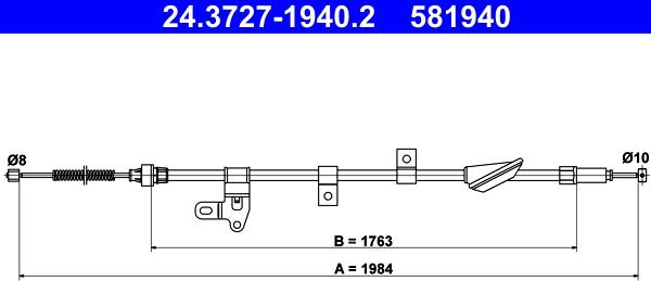 ATE 24.3727-1940.2 - Trose, Stāvbremžu sistēma autodraugiem.lv